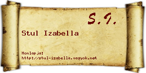 Stul Izabella névjegykártya
